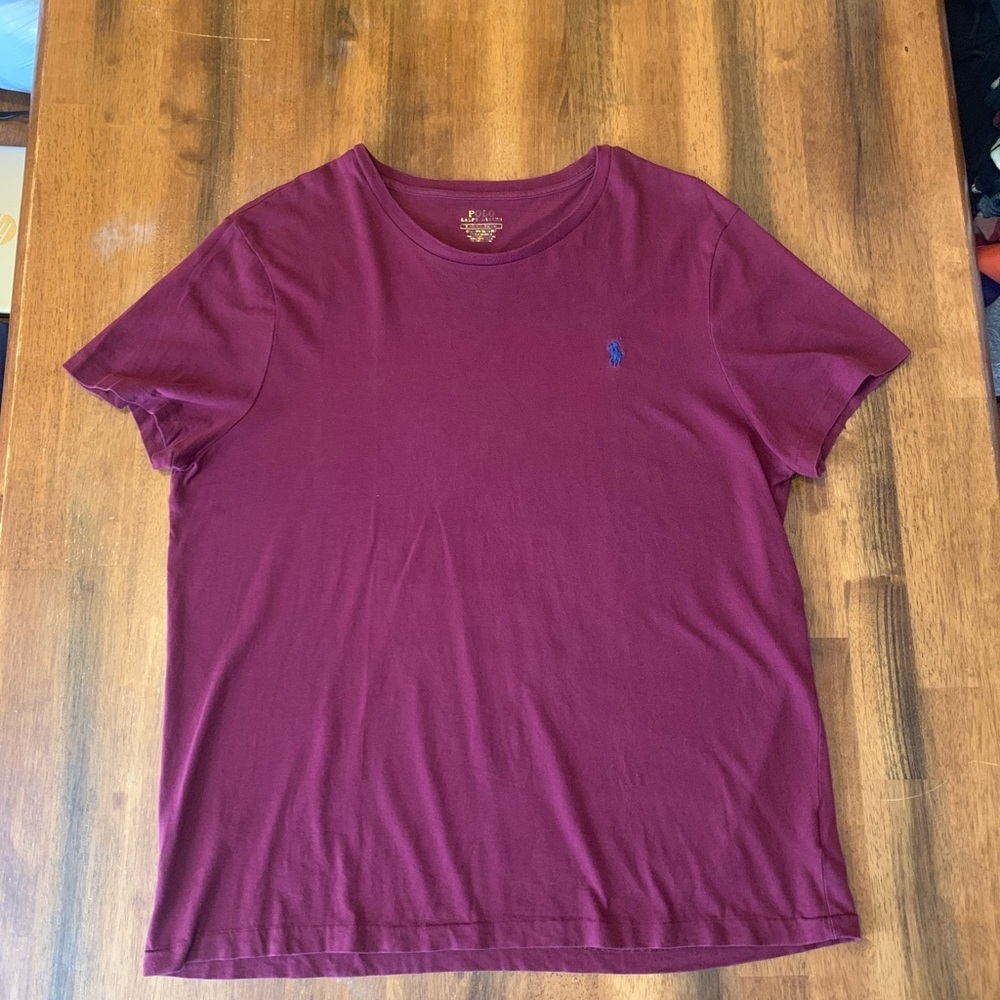Polo by Ralph Lauren Shirt XL Burgundy Short Sleeve Soft Casual Preppy